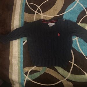 Polo by Ralph Lauren Navy Cable Knit Sweater